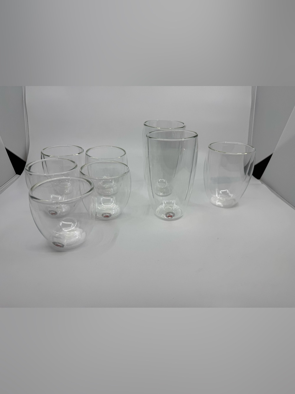 Bodum Pavina Double Wall Glass Tumblers 8 Pc